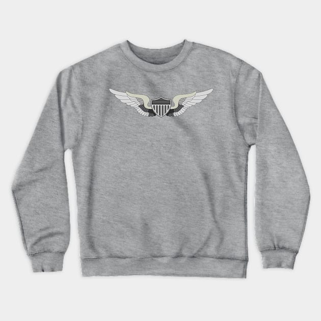 Army Aviator Wings Crewneck Sweatshirt by Sticker Steve